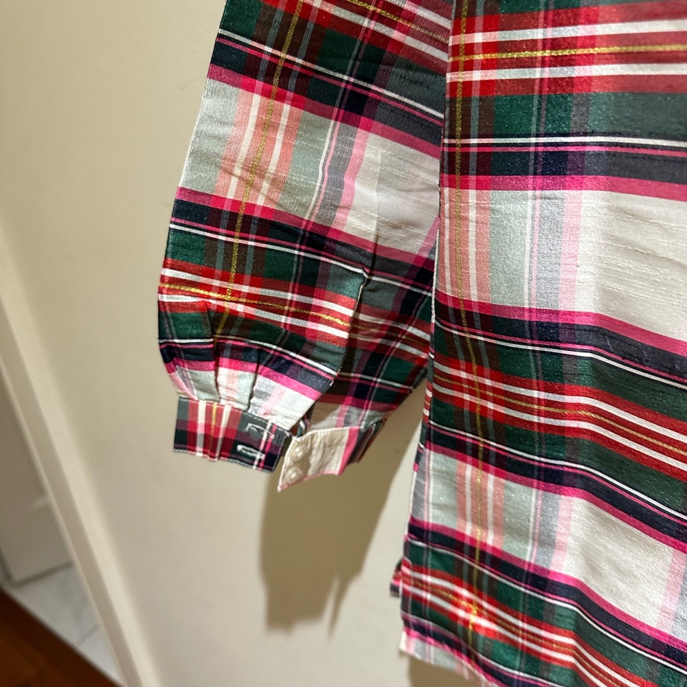 Crown & Ivy Multicolor Plaid Ruffle Top - Picture 5 of 6